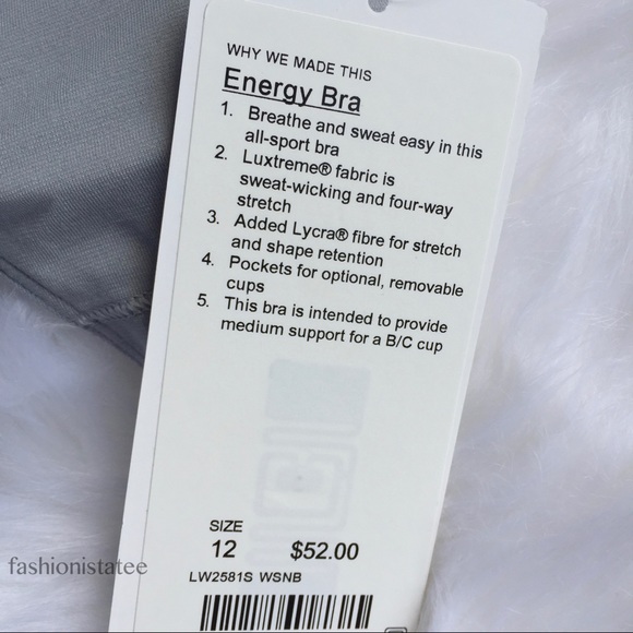 NWT LULULEMON ENERGY BRA WEE ARE FROM SPACE - 12 - Picture 4 of 5